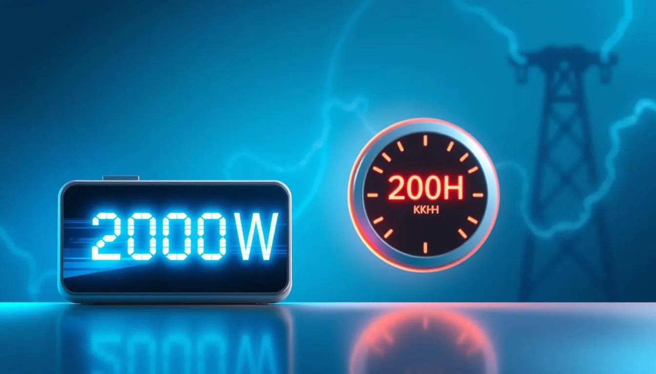 2000 wat ile to kwh